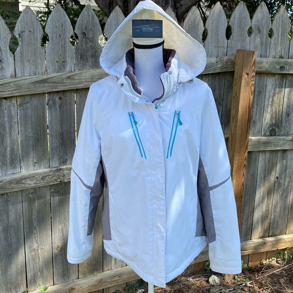 ZeroXposur Women Winter Hooded Jacket White Gray Size Large - Picture 3 of 14
